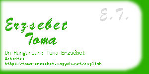 erzsebet toma business card