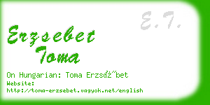 erzsebet toma business card